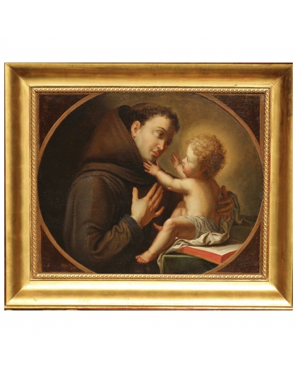 "THE MONK AND THE CHILD" unknown artist (Italian school, the turn of the XIX / XX centuries)