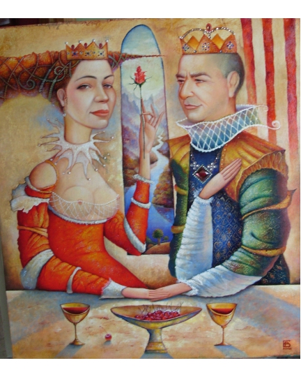 "PROMESSA D'AMORE" (Promise of love) Viktoriya Bubnova (oil on canvas, 80x90cm, 2011)