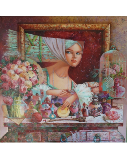 "PROFUMO" (Fragrance) Viktoriya Bubnova (oil on canvas, 80x80cm, 2017)
