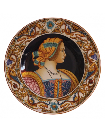 PLATE with female figure from a series "Raffaellesco Grande" D41 cm