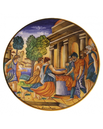 Decorative ceramic plate "Storia della vestale Tuscia" 500060047-1