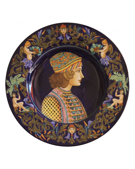 Decorative ceramic plate with male figure 500060035-1