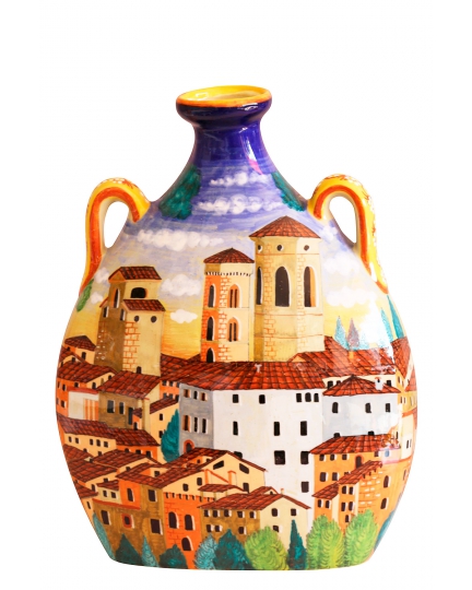 Decorative ceramic flask "Renaissance landscape" 500060006-001