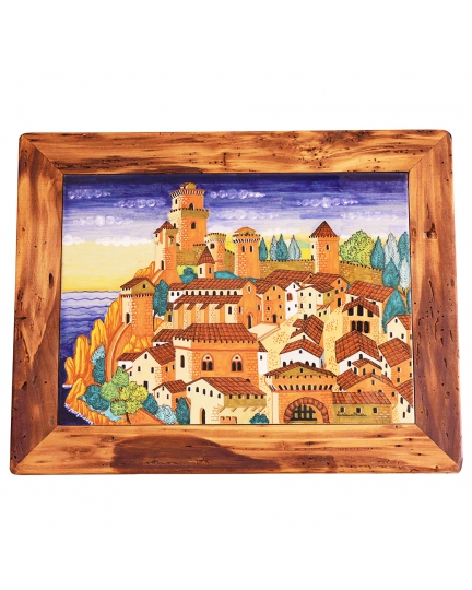 Framed ceramic tile "Renaissance landscape" 500060045-001