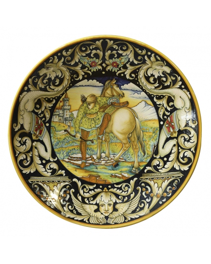 Decorative ceramic plate "Hunting scene" 500070020-01