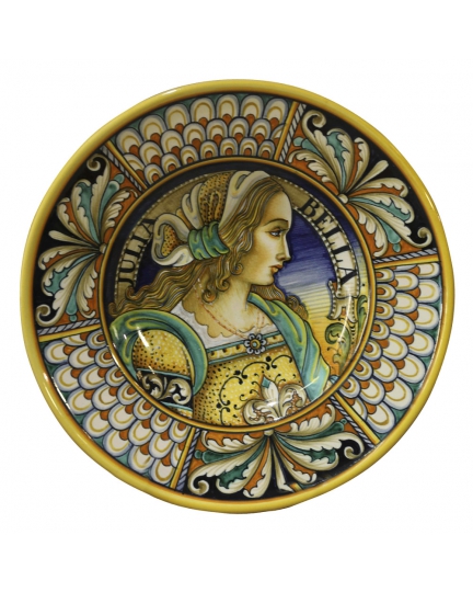 Decorative ceramic plate with female figure 500070032-01
