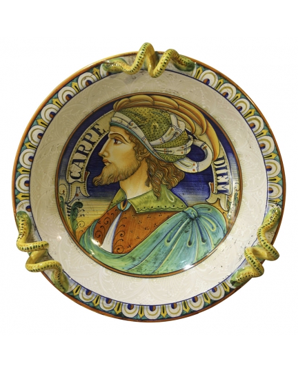 Decorative ceramic plate with male figure 500070035-01