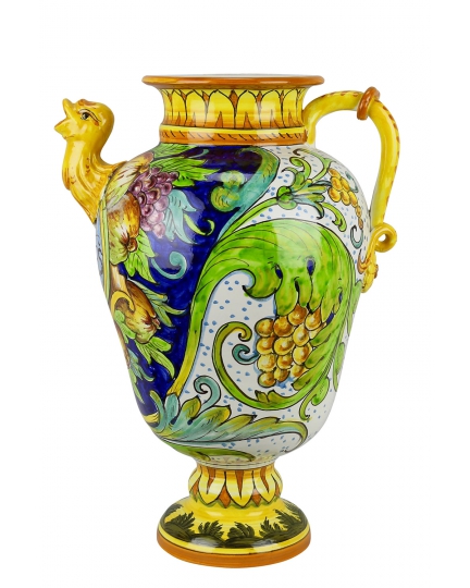 Decorative ceramic amphora with bird shaped spout 500080096-01