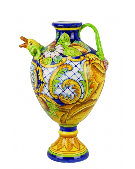 Decorative ceramic amphora with duck shaped spout 500080095-01