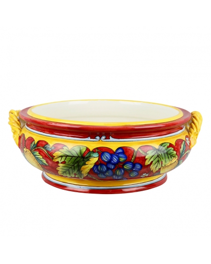 Ceramic bowl with red background 500080057-01