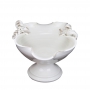 OVAL LARGE FOOTED CENTERPIECE ANTIQUE WHITE  45x34 cm - photo 3