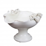 OVAL SMALL FOOTED CENTERPIECE ANTIQUE WHITE  33x26 cm - photo 2
