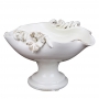 OVAL SMALL FOOTED CENTERPIECE ANTIQUE WHITE  33x26 cm - photo 3