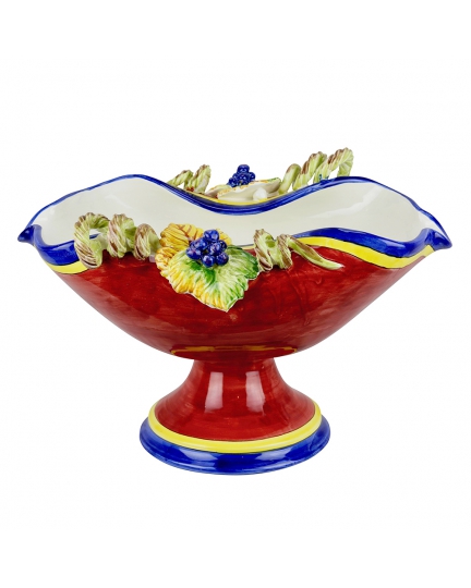 Ceramic fruit footed bowl 500080070-01
