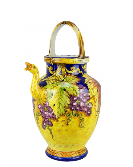Decorative ceramic jug with duck shaped spout 500080098-01