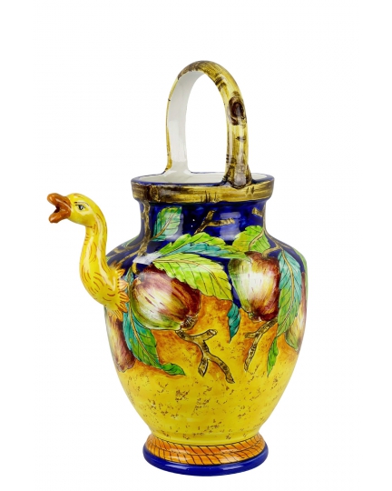 Decorative ceramic jug with duck shaped spout 500080099-01