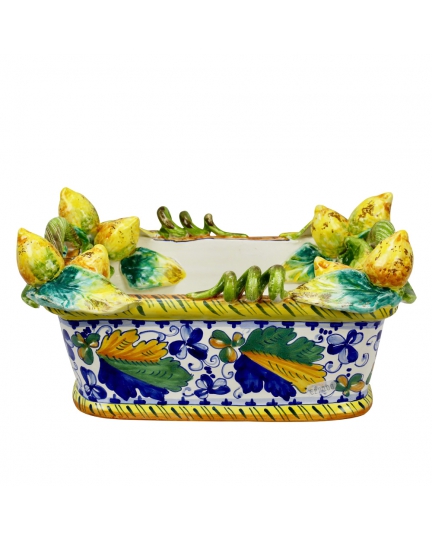 Decorative ceramic square bowl "Montelupo" series 500080020-01