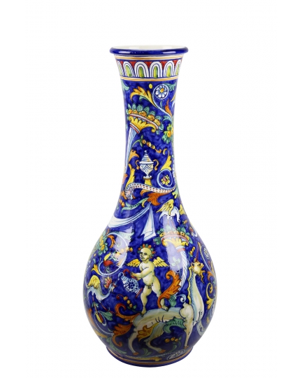 Ceramic tall vase with grotesques 500080133-01