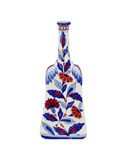 Ceramic three-edged bottle "Blue idyll" series 500080083-01