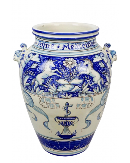 Ceramic urn "Blue and white" 500080138-01