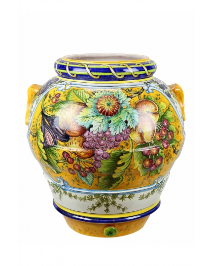 Ceramic urn "Fruits on yellow" 500080124-01