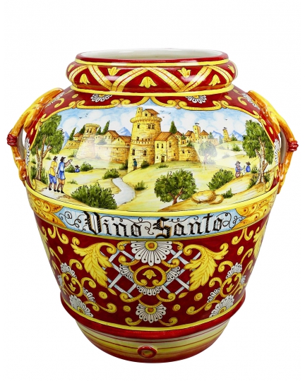 Ceramic urn "Landscape with castle" 500080130-01