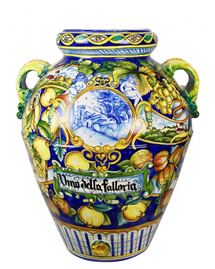 Ceramic urn Tuscan castle 500080136-01