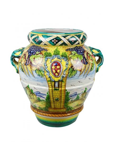 Ceramic urn Tuscan landscape 500080120-01