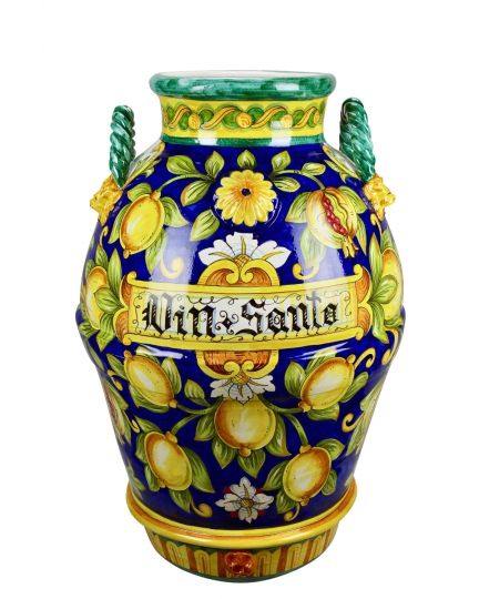 Ceramic urn with pomegranates 500080131-01