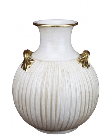 Ceramic vase Antique White wide 500080141-001
