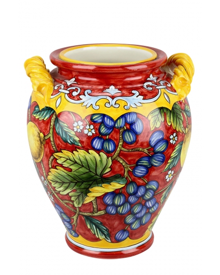 Ceramic vase with red background 500080055-01