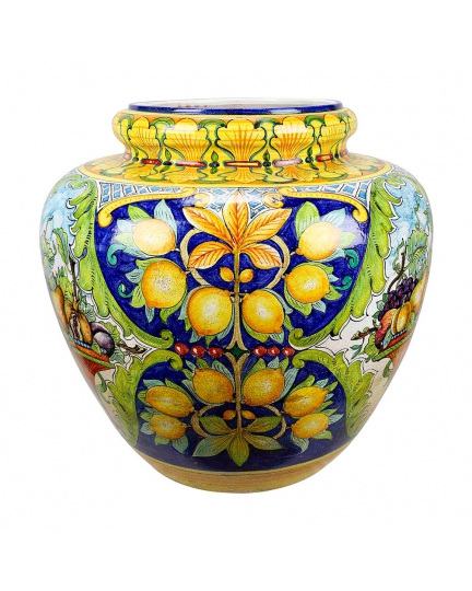 Ceramic wide urn "Lemons" 500080140-001
