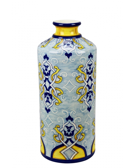 Cylindrical vase with blue background 500080122-01