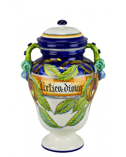 Decorative ceramic amphora with lid 500080069-01