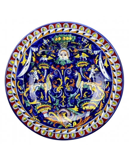 Decorative ceramic plate "Allegory on blue" 500080053-01