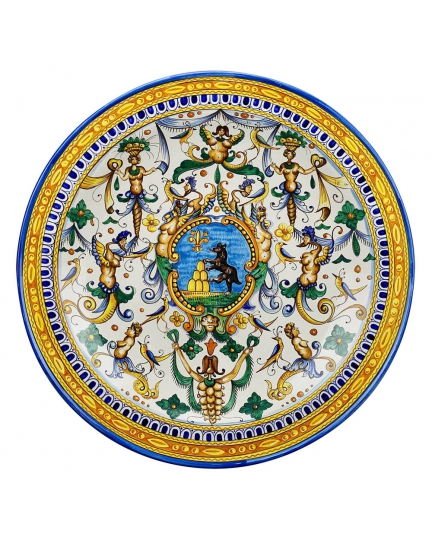 Decorative ceramic plate "Coat of arms and raffaellesco" 500080036-01