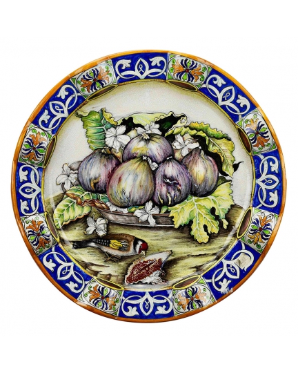 Decorative ceramic plate "Figs and bird" 500080052-01