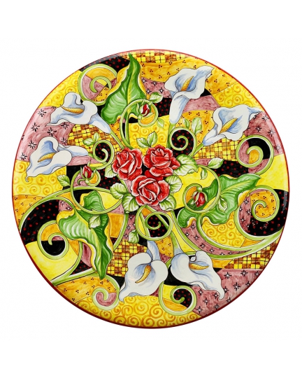 Decorative ceramic plate "Flowers" 500080033-01