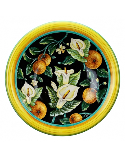 Decorative ceramic plate "Flowers and fruits" 500080043-01