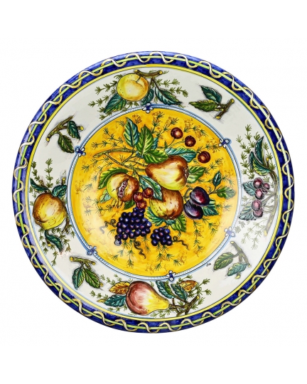 Decorative ceramic plate "Fruits on yellow" 500080035-01