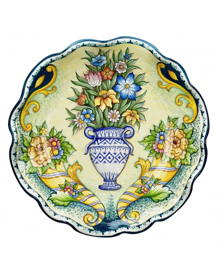 Decorative ceramic plate "Flowers in vase" 500080039-01