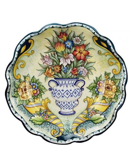 Decorative ceramic plate "Flowers in vase" 500080040-01