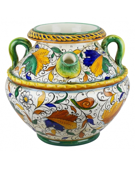 Decorative ceramic pounchy amphora with spout 500080072-01