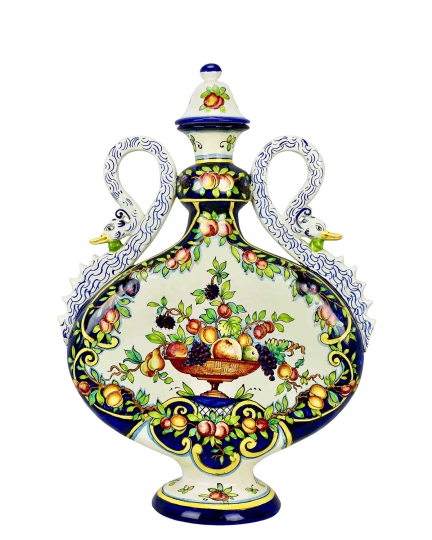 Decorative flask with handles as a swan 500000006-01