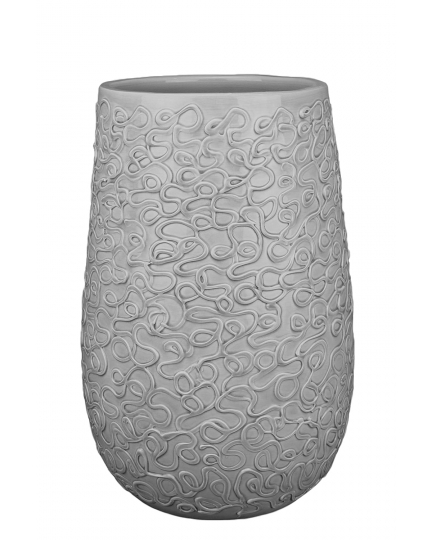 Modern ceramic large vase grey 500080189-01
