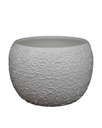 Modern ceramic planter grey 500080191-001