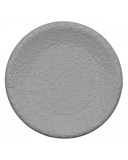 Modern ceramic plate grey 500080192-001