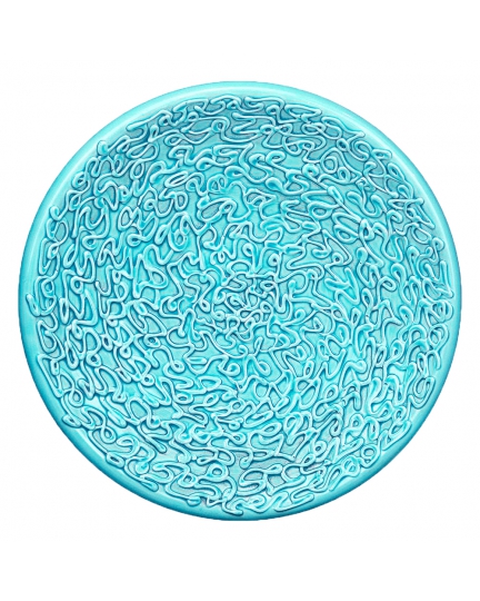 Modern ceramic plate turquoise 500080178-001