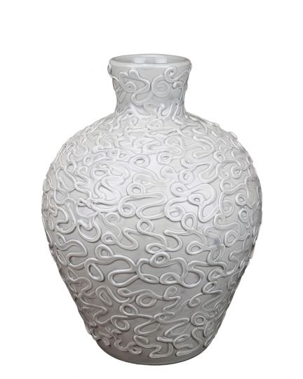 Modern ceramic vase grey 500080175-01