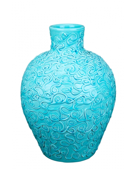 Modern ceramic vase turquoise 500080174-001